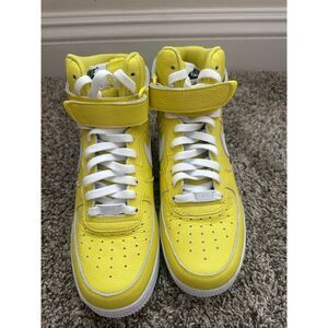 Nike Yellow Air Force 1 High Top Shoes Mens 9